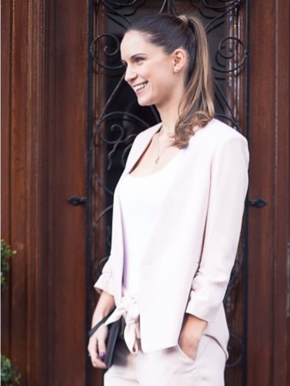 Marciano / Women's Light Pink Open-back Blazer Jacket
